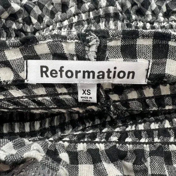 Reformation Dawson Mini Dress Check Smocked Gingham Jamcore - Picture 3 of 11